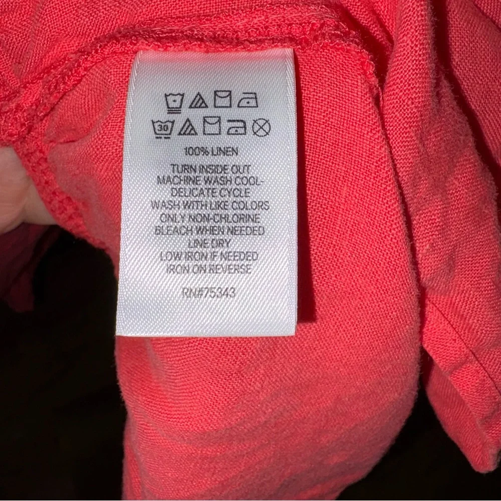 Cynthia Rowley orange Linen dress Large NWOT - Picture 11 of 11